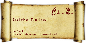 Csirke Marica névjegykártya